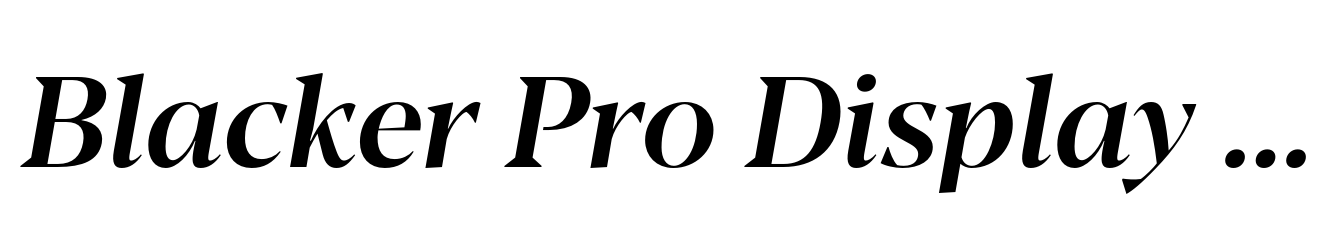Blacker Pro Display Medium Italic